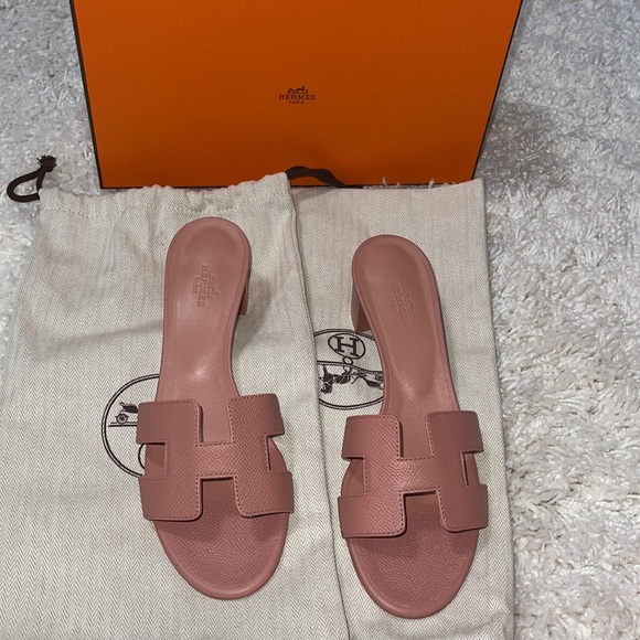 Hermes | Shoes | Hermes Oasis Rose Aube 375 | Poshmark
